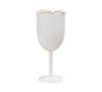 Kueohse Bicchiere da Vino Calice A Doppio Strato In Acciaio Inossidabile Colore Tazza da Vino Resistente al Bicchiere di Grande Capacità Bianca