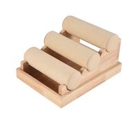 Kueohse Bracciale nel Legno un 3 Livelli, Supporto per Orologio, Gioielli, Vetrina, Espositore, Collana, Braccialetto, Organizzatore, bianca