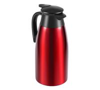 Kueohse Brocca Termica nel Acciaio Inossidabile 304 Rosso 2L con Contenitore Vuoto per Tè e Caffè Caffè Brocca Termica Brocca di Latte per Casa e Ufficio