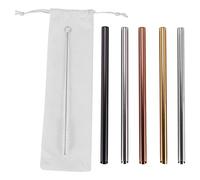 Kueohse Cannucce Riutilizzabili Cannucce Larghe Cannucce Smoothie Bubble Tea Milkshakes Cannucce con per la Pulizia, Borsa per il Trasporto