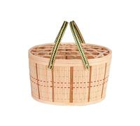 Kueohse Cesto portaoggetti non pieghevole in bambù per l'imballaggio di prodotti speciali e da regalare