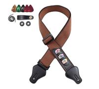 Kueohse Chitarra Folk Chitarra Elettrica Basso Tracolla In Puro Cotone con Pick-Khaki Resistente Facile da Usare