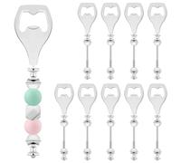 Kueohse Confezione da 10 Apribottiglie per Birra con Perline Apribottiglie Piatti per Birra Apribottiglie con Perline Decorative Apribottiglie con Perline DIY