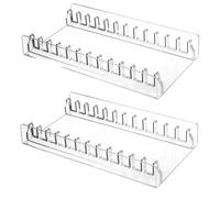 Kueohse Confezione da 2 Porta CD, Organizer per CD In Acrilico Trasparente, Supporti per Espositori per CD per Riporre e Organizzare Scaffali Multimediali