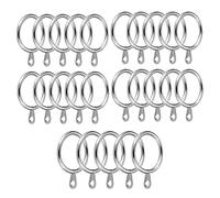 Kueohse Confezione da 24 Anelli per Tende nel Metallo, Occhielli con Diametro Interno di 30 Mm per per Tende, Aste e Tendaggi,