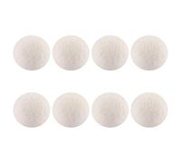 Kueohse Confezione Da 8 Pezzi 100% Sfere per Asciugatrice nel Lana Premium XL, Fatto un Mano, Ecologico, Ammorbidente per Tessuti Completamente Naturali