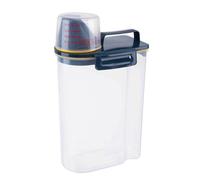 Kueohse Contenitore per Cereal Dispenser per Alimenti Secchi Pet Dog Cat Dispenser con Tazza Dosatrice Contenitore per Detersivo In Polvere con Beccuccio per Blu