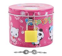 Kueohse Design cilindro modello salvadanaio salvadanaio scatola risparmio denaro con serratura anteriore e 2 chiavi