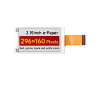 Kueohse Display E-Paper da 2,15 (G), display E-Ink, 296 x 160 pixel, schermo a inchiostro elettronico rosso/nero//giallo, interfaccia SPI