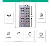 Kueohse Espositore per Occhiali Organizer per Montaggio A Parete Display per Occhiali Grigio