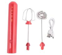 Kueohse Frusta Elettrica Ricaricabile USB Frusta per Le Uova Frullatore per Caffè Portatile Frullatore per Frullatore per Uso Domestico Frullatore per Schiuma Rosso