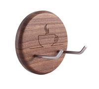 Kueohse Ganci da Parete In Noce Portafiltro da Caffè Portafiltro da Parete con Ganci In Acciaio Inossidabile Adatto per Portafiltro da 51/54/58 Mm