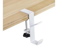 Kueohse Gancio Laterale da Tavolo Regolabile In 1 Pezzo, Gancio da Tavolo per Cuffie da Gioco per Riporre Lo, Supporto con Gancio Foratura, Bianca