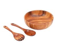 Kueohse Insalatiera nel Legno - Insalatiera nel Legno di da 9,4 Pollici Grande con Cucchiaio, Può Essere Utilizzata per Frutta, Insalata