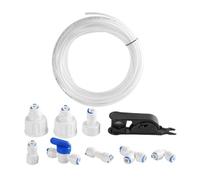Kueohse Kit Tubo Flessibile per Acqua del Frigorifero Tubi per Purificatore D'Acqua Tubo Flessibile per Acqua Potabile da 15 M per Connettore Tubo Flessibile per Acqua del Frigorifero