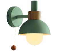 Kueohse Lampada da Comodino per Camera da Letto Minimalista da 1 Pezzo Lampada da Parete Macaron (Verde)