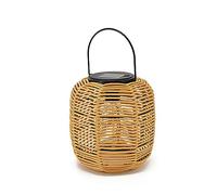 Kueohse Lanterna Solare da Appendere In Rattan Lanterna Solare con Luci Decorative + Maniglia per Giardino