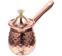 Kueohse Macchina per Caffè Turco In Rame Bollitore per Caffè e Tè Bollitore per Latte Macchina per Cioccolata Calda Pentola per Sciogliere il Burro 600 Ml Rosa Facile da Usare