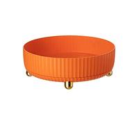 Kueohse Mensola girevole, portaspezie, contenitore per spezie, piatto girevole per spezie domestiche, colore: arancione