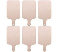 Kueohse Mini Tagliere nel Legno Natalizio da 6 Pezzi con Manico nel Legno Grezzo Tagliere Rettangolare con Ritagli per Vassoio