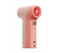 Kueohse Mini Ventilatore Portatile Turbo con Display Digitale Regolabile A 5 Velocità, per Esterni, Rosa