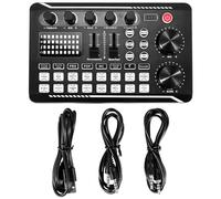 Kueohse Mixer audio, scheda audio live e interfaccia audio con effetti mixer DJ e scambiatore vocale, studio di produzione podcast