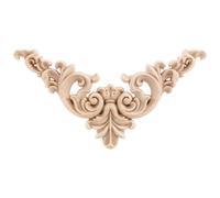 Kueohse non dipinta Intagliato Angolo Onlay Applique Mobili Home Decor 12,5 x 12,5 cm
