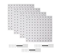 Kueohse Organizer da Parete per Forati a 4 Pezzi, Attaccatura a Parete per Forati, Pannello Forato per la Stanza ', Garage, Cucina, Soggiorno