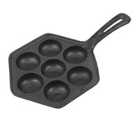 Kueohse Padella per Pancake Ripiena Antiaderente nel Ghisa, Munk/Aebleskiver, Piastra nel Ghisa per Vari Alimenti Sferici