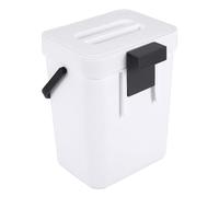 Kueohse Pattumiera da Cucina da 1,3 con Coperchio il Lavandino Pattumiera da Bagno Piccola e Leggera Pattumiera Bianca