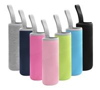 Kueohse per Bottiglia D'Acqua In Vetro Da 7 Confezioni 12 Oz - 19 Oz Coperchio per Bottiglie per Bevande Pieghevole Isolato In Neoprene, Multicolore