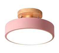Kueohse Plafoniere Moderne un LED nel Legno Nordico Apparecchio di Illuminazione per Interni Cucina Soggiorno Camera da Letto Bagno -Rosa