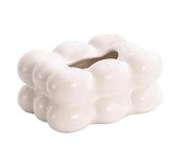 Kueohse Porta Scatole di Carta In Ceramica, Dispenser di Carta per il Tavolo da Pranzo del Bagno, Elegante Organizer per Fazzoletti, Tovagliolo C