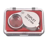 Kueohse Portatile 30X Power 21Mm Gioiellieri Lente d'ingrandimento Oro Gioielliere Negozio Lente d'ingrandimento Con Scatola Squisita
