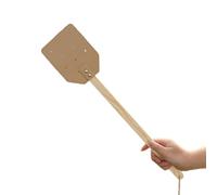 Kueohse Scacciamosche con Manico In Legno Giallo Scacciamosche Manuale Scacciamosche In Pelle PU