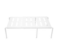 Kueohse Scaffali per Ripiani da Banco da Cucina Espandibili Scaffali da Bagno il Lavandino Dispensa Portaoggetti per Scrivania da Tavolo Bianca