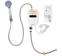 Kueohse Scaldabagno Istantaneo Doccia 220V Rubinetto del Bagno Scaldabagno 3500W Display Digitale Spina UE