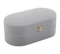 Kueohse Scatola di anelli di seta in velluto per coppia di anelli per matrimonio, idea di addio, cofanetto A.