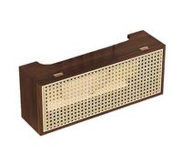 Kueohse Scatola di Archiviazione Vintage In Legno Massello per Router Wireless e Decoder TV