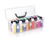 Kueohse Scatola di immagazzinaggio per colori acrilici con una capacità di 30 bottiglie per 2 once di acrilica, scatola di immagazzinaggio