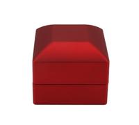 Kueohse Scatola per display ad anelli, in velluto morbido, con supporto per display e gioielli, colore rosso