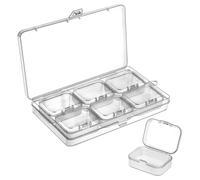 Kueohse Scatola Portaoggetti Grande per Perline con 6 Piccole Scatole Inserite, Piccoli Contenitori per Perline e Custodie In Plastica, Scatole Portaoggetti