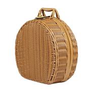 Kueohse Scatola Portaoggetti In Vimini con Vintage Intrecciata In Rattan con Manici