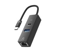 Kueohse Scheda di rete di tipo C fino a 3.0Hub 100m NIC RJ45 Multifunzione per cellulare, tablet, laptop, nero