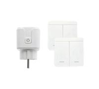 Kueohse Sensore per Porta Finestra Wireless, Interruttore A Contatto Magnetico, AC220V 2500W, Ideale per Cappe Aspiranti e Sicurezza Domestica, Spina UE