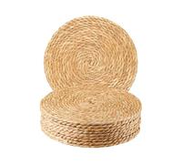 Kueohse Set di 10 Tovagliette Tessute Rotonde, Tovagliette In Rattan Boho da 12 Pollici, Tovagliette Tessute A Mano, per Tavolo da Pranzo, Casa, Matrimonio