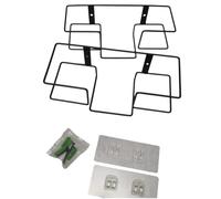Kueohse Set di 2 supporti per , per montaggio a parete, dispenser per usa e getta, in metallo, per organizer per in gomma