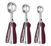 Kueohse Set di 3 per Biscotti da Forno, per Gelato nel Acciaio, per Pasta per Biscotti, per Cupcake, per Polpette