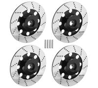 Kueohse Set di 4 dischi per freni in metallo, 12 mm, per 1/10 D4 On-Road Racing RC, colore nero