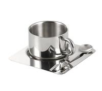 Kueohse Set di Tazze da Caffè con Cucchiaio, Tovaglietta, Accessori per La Tavola, Tazze per Bevande e Acqua